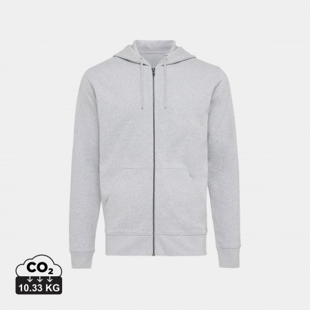 Abisko gerec. katoen hoodie met rits heather grey