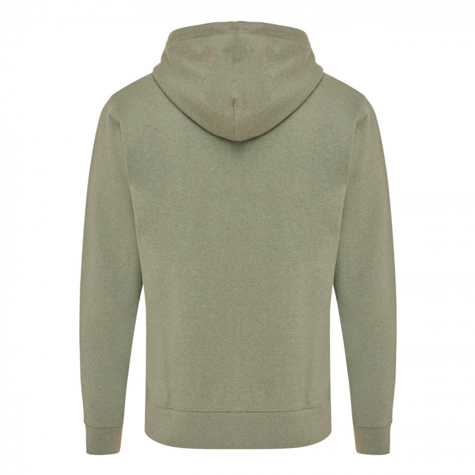 Abisko gerec. katoen hoodie met rits heather green