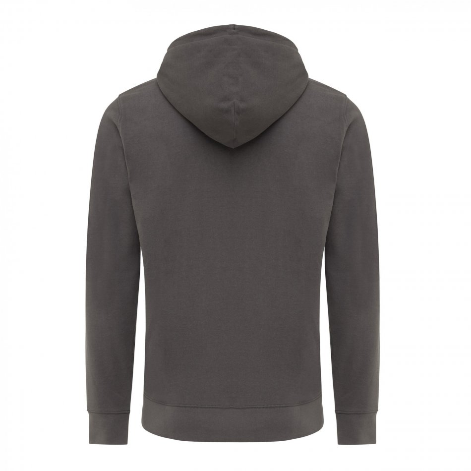 Abisko gerec. katoen hoodie met rits antraciet