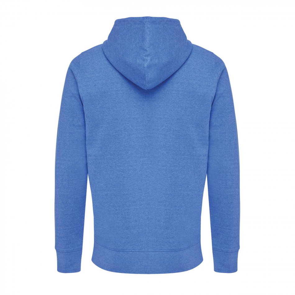 Abisko gerec. katoen hoodie met rits heather blue